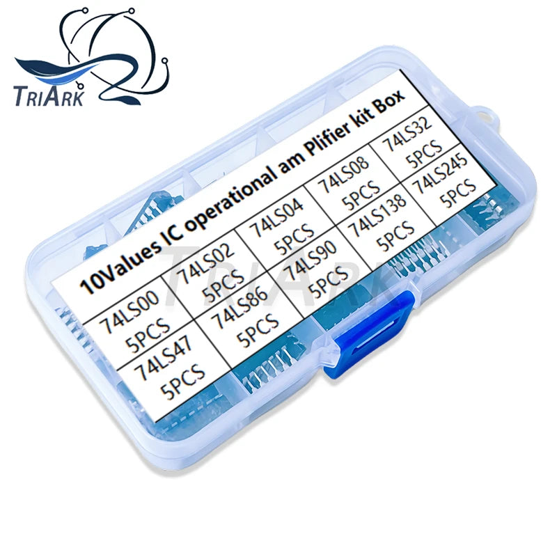50PCS/Set Integrated Circuit DIP IC Combination KIT 74LS00 74LS02 74LS04 74LS08 74LS32 74LS47 74LS86 74LS90 74LS138 74LS245 Chip