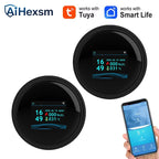Tuya Wifi Leak With Temperature Function Combustible Gas Detectors Support Home Smart Life Natural Gas Alarm Sensor LCD Display