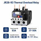 JR28 Series Thermal Overload Relay 25A 36A  Adjustable Current Motor Protection Electrical Overload Protector for AC Contactor