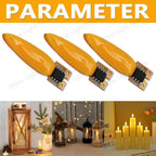 LED Flash Flame Candle Edison Light Bulb 3V LED Light 2-Mode Diode Birthday Party Decoration Light Bulb Accessories 1800K