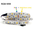 5M 300LEDs Waterproof RGB LED Strip 5050 DC12V 60LEDs/M Flexible Light Belt Led Ribbon Tape Home Decoration 24V RGBW Lamp Strips