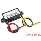 12V to 5V 3A15W DC DC Step Down Buck Converter Power Supply Module Type-C Adapter Male Female Micro USB Mini USB for Car ROHS CE
