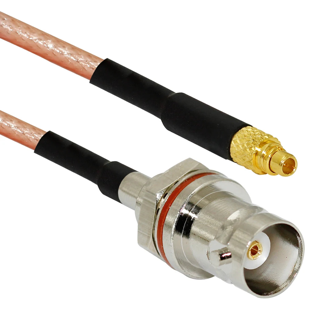New BNC Female Jack Nut Small Panel to MMCX Male Plug Straight Connector RG316 Coaxial Cable 15CM 6"/30CM/50CM Adapter