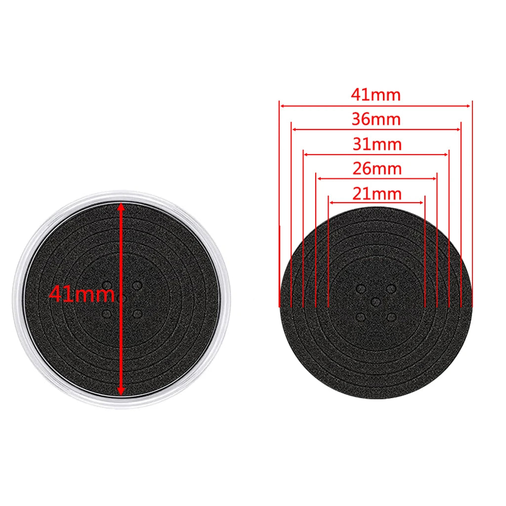60Pcs 41mm Coin Capsules with Black Gaskets and a Storage Organizer Box for 5 Sizes (21/26/31/36/41mm) Coins Collection Holder
