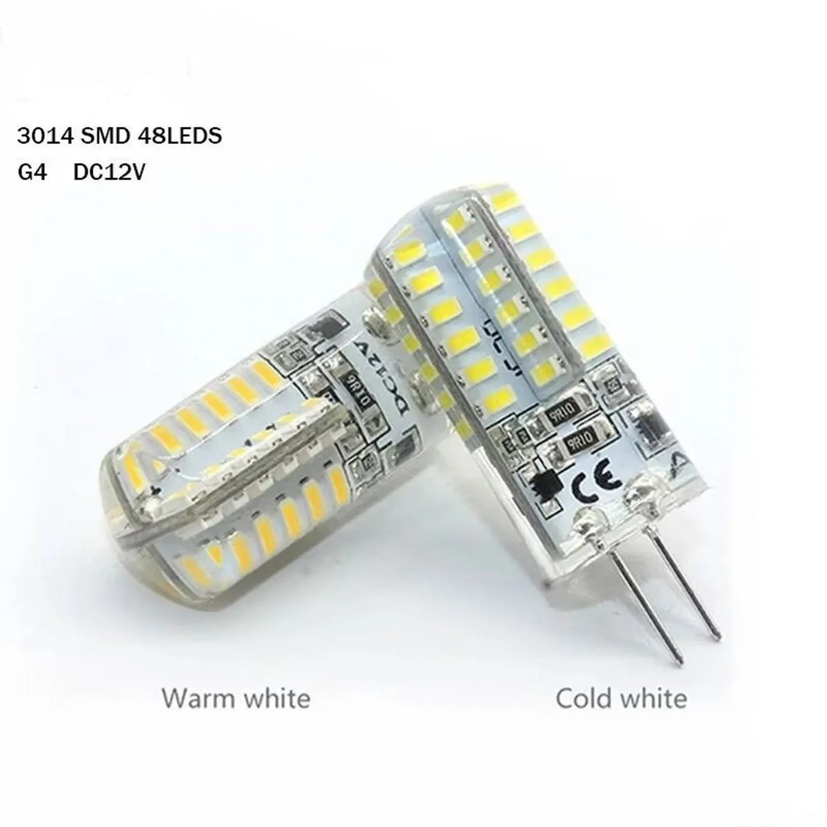 10Pcs G4 LED Bulb 12W 9W 5W 3W 2W AC DC12V SMD 2835 3014 SMD LED Light Mini Silicone Lamp Warm White White 360 Degree Angle