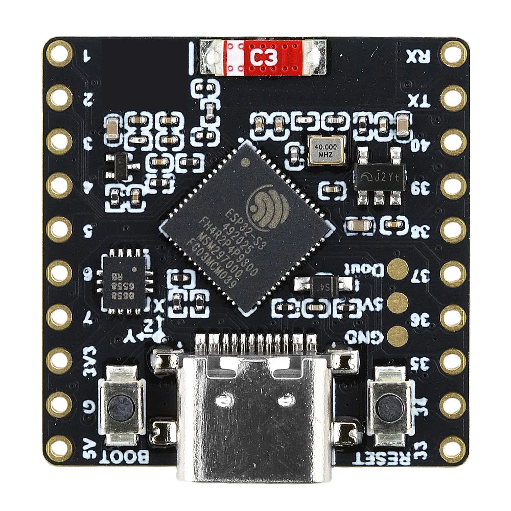 ESP32-S3-Matrix Development Board Module 8x8 RGB LED Matrix 6-Axis Gyroscope Sensor 4MB Flash 2MB PSRAM 2.4GHz WiFi BLE Type-C
