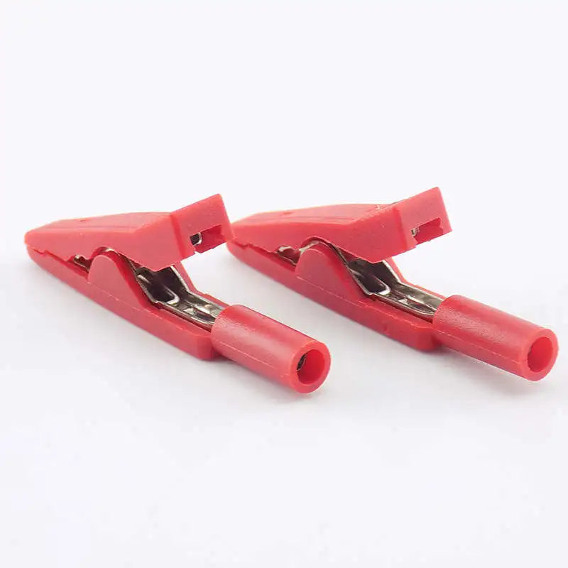 10A 20A 30A 50A Alligator Clip Crocodile Adapter 2mm 4mm Banana Plug Probe Clip for Multimeter Pen Test lead Cable Insulated E2
