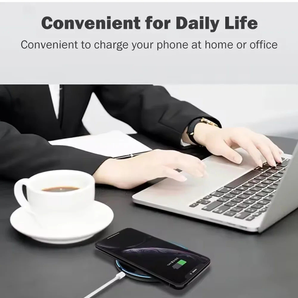 30W Wireless Charger For iPhone 14 15 16 17 Pro Xs Max Mini X Xr Induction Fast Charging Pad For Samsung S25 S26 S8 S9 S10 Note