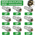 GX12 GX16 GX20 Gold Plated Aviation Plug Socket Docking Connector 2PIN 3PIN 4PIN 5PIN 6PIN 7PIN 8PIN 9PIN 10PIN 12PIN 14PIN 15P