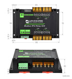 Waveshare Industrial Modbus RTU 4-ch Relay Module with RS485 Interface, 30A High Current, Onboard LED Indicators