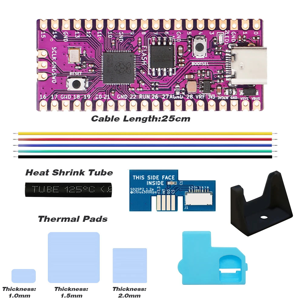 Raspberry Pi Pico Board Picoboot RP2040 Dual-Core 264KBSRAM and 16MB Flash Microcomputers High-Performance Cortex-M0+ Processor