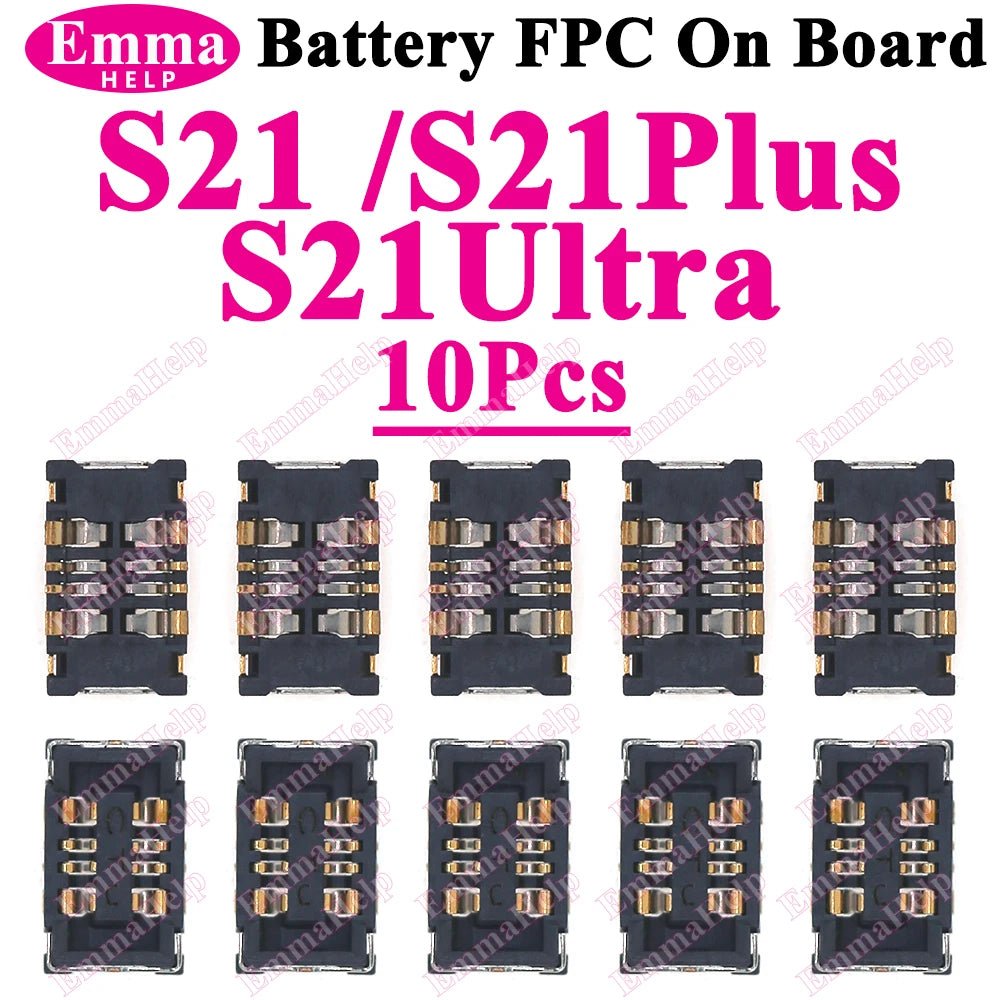 10Pcs Battery FPC Connector FPC for Samsung S24 S23 S22 S21 S20 S10 S10E Note 20 10 Plus S10 Lite On-Board Contactor Clip Plug