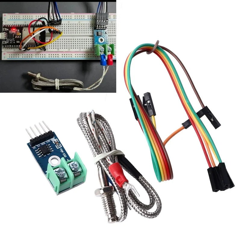MAX6675 Type Thermocouple and Module Multifunctional K Type Thermocouple Temperature Sensor Set