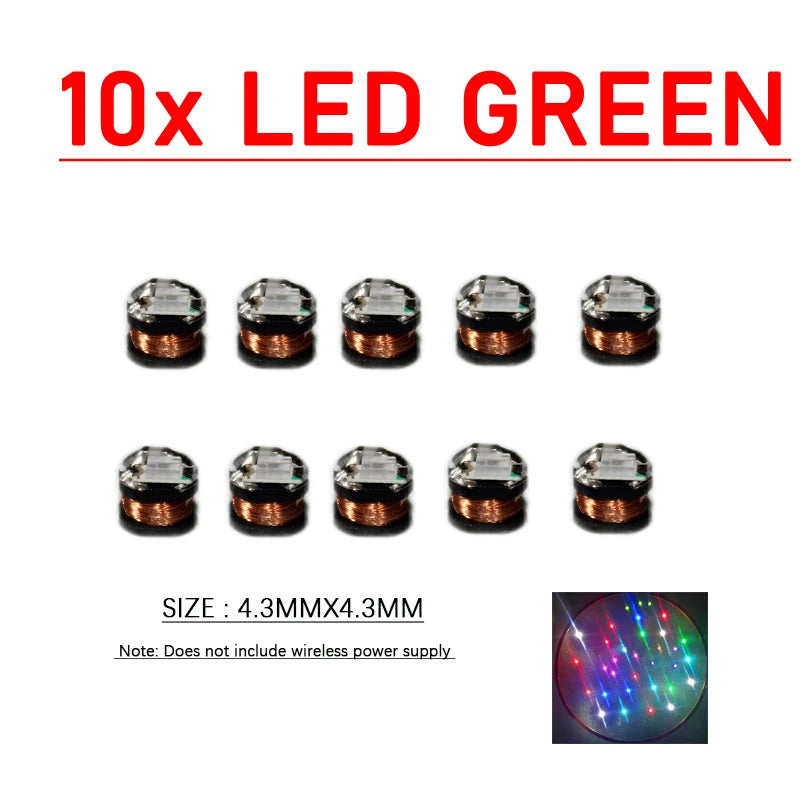Type-c USB Wireless Power Supply Transmitter Coil Induction Wireless Charging + Led Lamp Receiver Diy Toys Ship Car LEGO Model