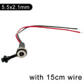 5Pcs Waterproof IP68 DC Power Socket 5521 5525 5A DC Female Jack Panel Mount Solder Connector with Cable Wire 15cm