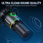 MAONO PD200X XLR/USB Dynamic Microphone for PC RGB Gaming Streaming Microphone with MAONO Link Software Mute Gain Knob Volume Control and Headphone Jack for Streaming Podcasting Recording Gaming Video