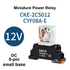 2Pcs CNTD CKE-2CS Miniature Relay 8-Pin DPDT 5A 250VAC 30VDC Plug-in Silver Alloy 14 Coil Voltages DC/AC CCC CE RoHS