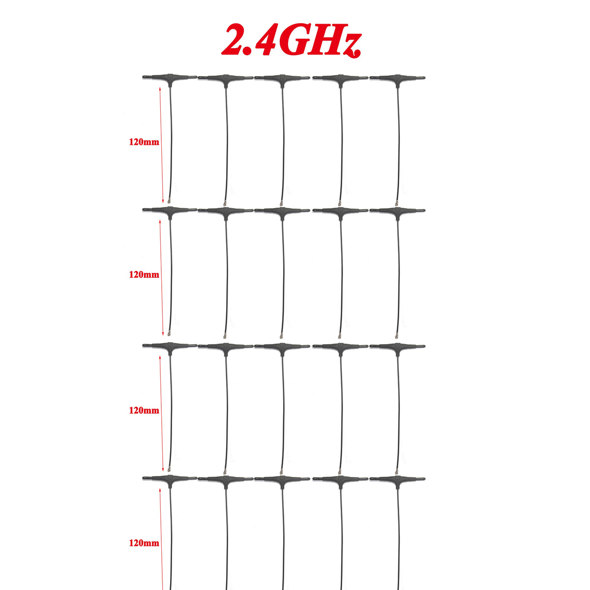 915MHz 2.4G T-type ELRS Antenna 78/120/220mm  IPEX 1 IPEX1 for FPV Drone TBS CROSSFIRE FRSKY R9mm R9MX ELRS Nano EP1 RX Receiver