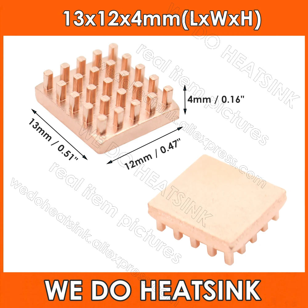 WE DO HEATSINK Small Tiny Useful Pure Copper Heat Sink Without or With Thermal Pad For Raspberry Pi Banana Pi IC Chipset Package