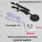LED Light Switch Control Wireless Touch Sensor Penetrable 25mm Wood Panel 12V 24V 60W Hand Sweep Control Dimmable Touch Dimmer
