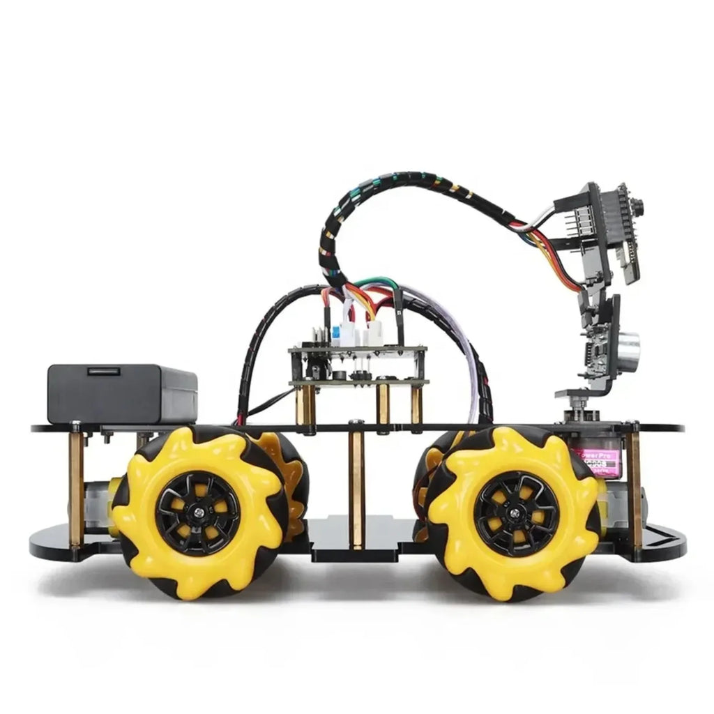 ESP32 CAM WiFi Smart Robot Car Kit with Mecanum Wheels, Ultrasonic Sensor & TT Motors for Programming Education