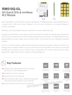 Quectel RM510Q-GL Global Region/Operator 4G Sub-6GHz and MmWave Module Support Cellular 5G 4G 3G