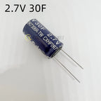 1PCS  capacitance 2.7V 0.5F/1F/2F/3.3F/4.7F/5F/6F/7F/8F/10F/15F/25F/30F R type double layer capacitor