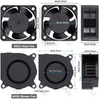 Gdstime Brushless Turbo Fan 24V Dual Ball 30mm 40mm 50mm For 3D Printer Fan DC Blower Cooling Fan 3010 4010 4020 5015 Clooer