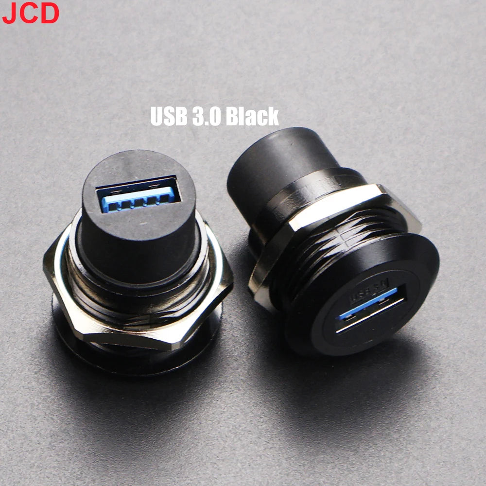JCD 1pcs Metal D Type Module RJ45 CAT6&USB 2.0/3.0&Type C&HDMI-Jack Socket Through Network Panel Mounting Electronic Connector