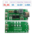 Type C BMS 2S 3S 4S 1A 2A 4A 18650 Lithium Battery Charger Board USB C Step-up Boost Module For Li-Po Polymer Power Bank