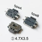 50PCS 3x4 2Pin 4Pin SMT 3.5x4.7mm Momentary Tactile Push Button Switch Phone Side Button Micro Switch PCB Mounting