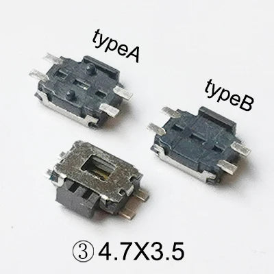 50PCS 3x4 2Pin 4Pin SMT 3.5x4.7mm Momentary Tactile Push Button Switch Phone Side Button Micro Switch PCB Mounting