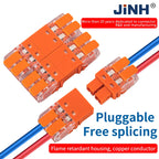 JINH Pluggable Terminal Block Free and Safe Insulation Quick Disconnect Terminal Block for Socket Household Wiring