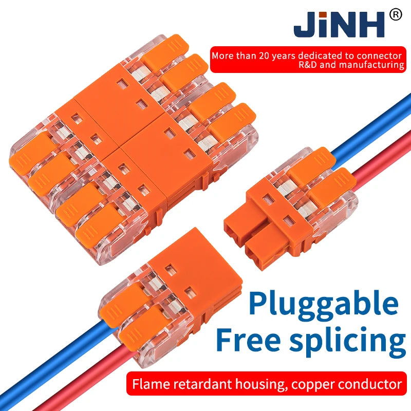 JINH Pluggable Terminal Block Free and Safe Insulation Quick Disconnect Terminal Block for Socket Household Wiring