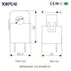 YHDC Split Core Current Transformer SCT006 Rated Input 1A/5A/10A/20A Output 1mA/2.5mA/5mA/10mA/20mA/25mA Accuracy 1%/0.5%