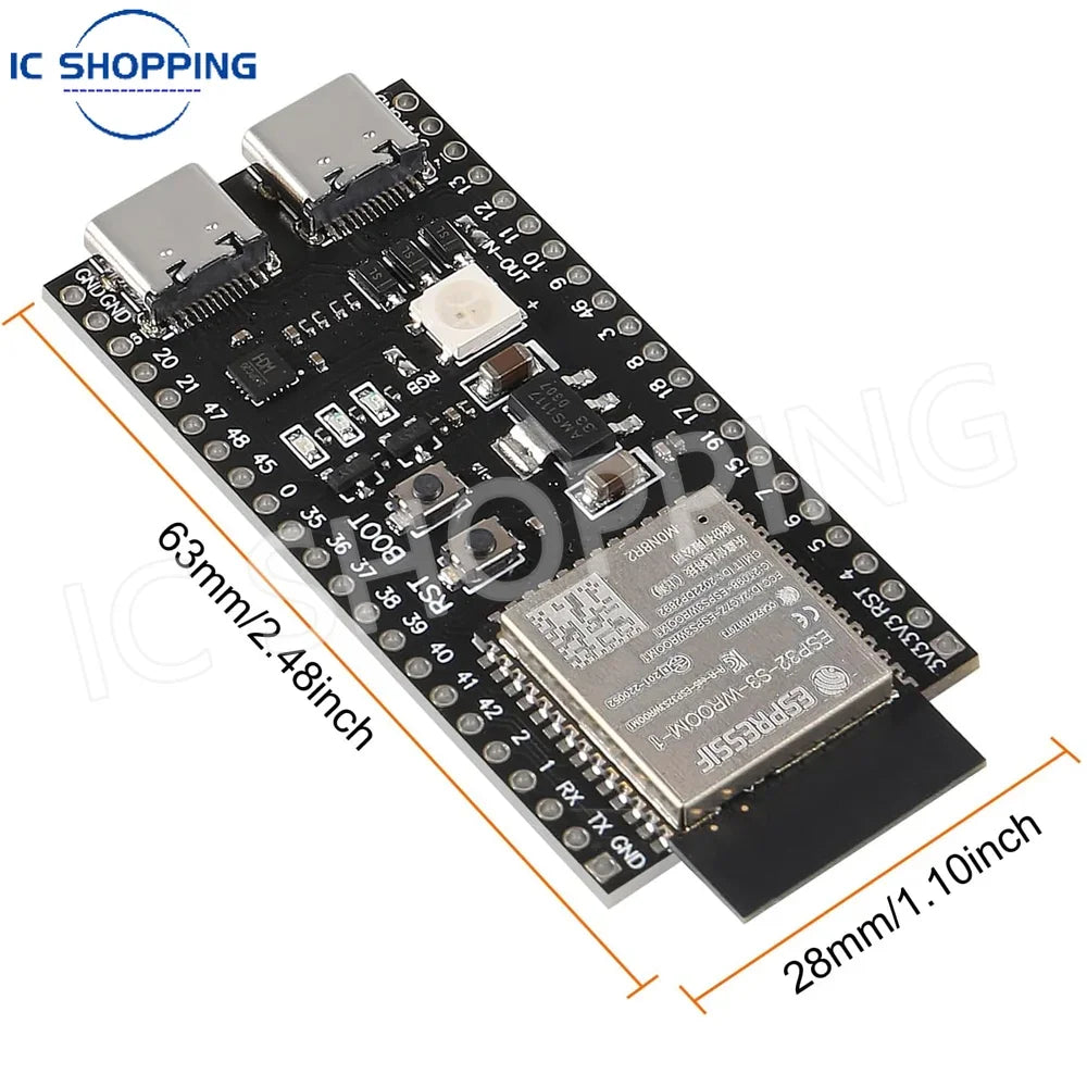 3-10PCS ESP32-S3 Development Board 44Pin Type-C WiFi BLE N16R8 16MB Flash 8MB PSRAM N8R2 8MB Flash 2MB PSRAM