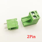5Pair 5.08mm Pitch 2EDG Straight Pin PCB Screw Terminal Block 2/3/4/5/6/7/8/9/10/12Pin 300V 10A Wire Connector Plug-in Socket