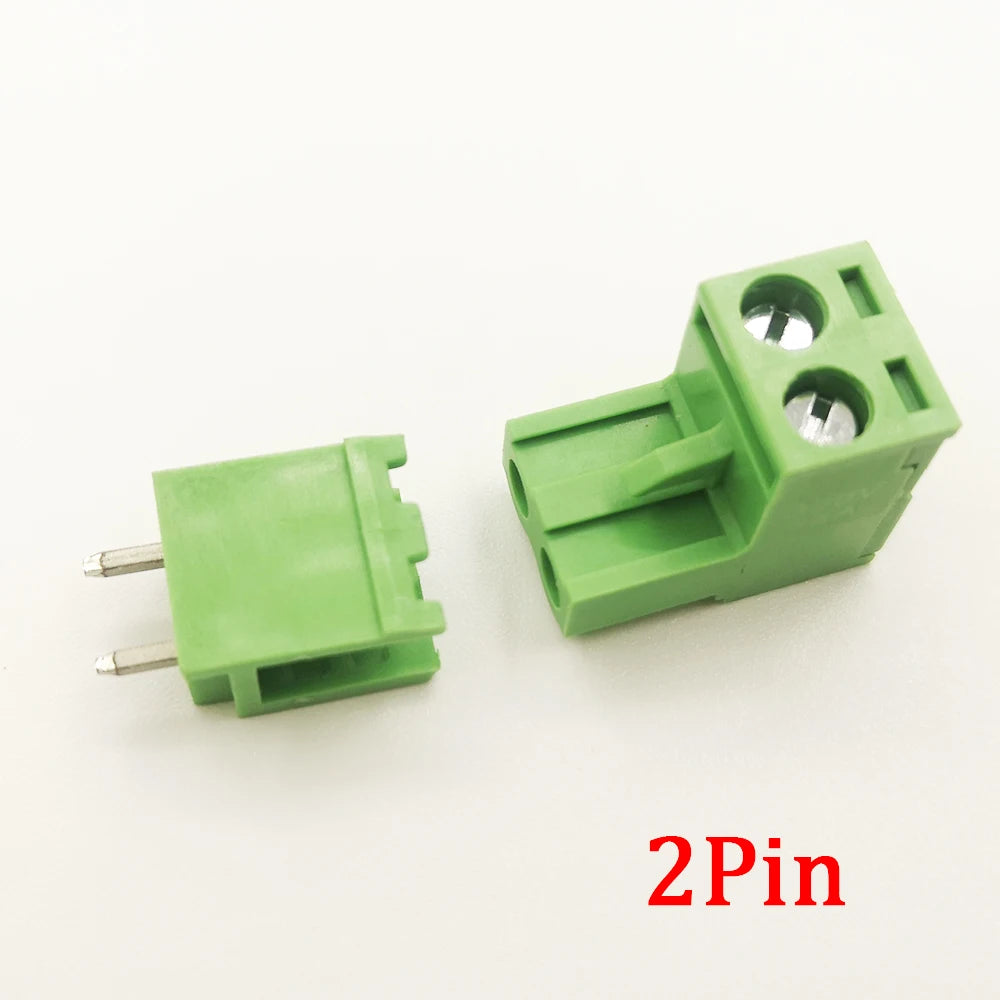 5Pair 5.08mm Pitch 2EDG Straight Pin PCB Screw Terminal Block 2/3/4/5/6/7/8/9/10/12Pin 300V 10A Wire Connector Plug-in Socket