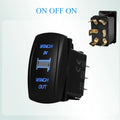 12V Reverse Polarity Rocker Switch DPDT ON-Off-ON 6 Pin Momentary/Latching for Winch Linear Actuator Car Window RV Jack Boat RV