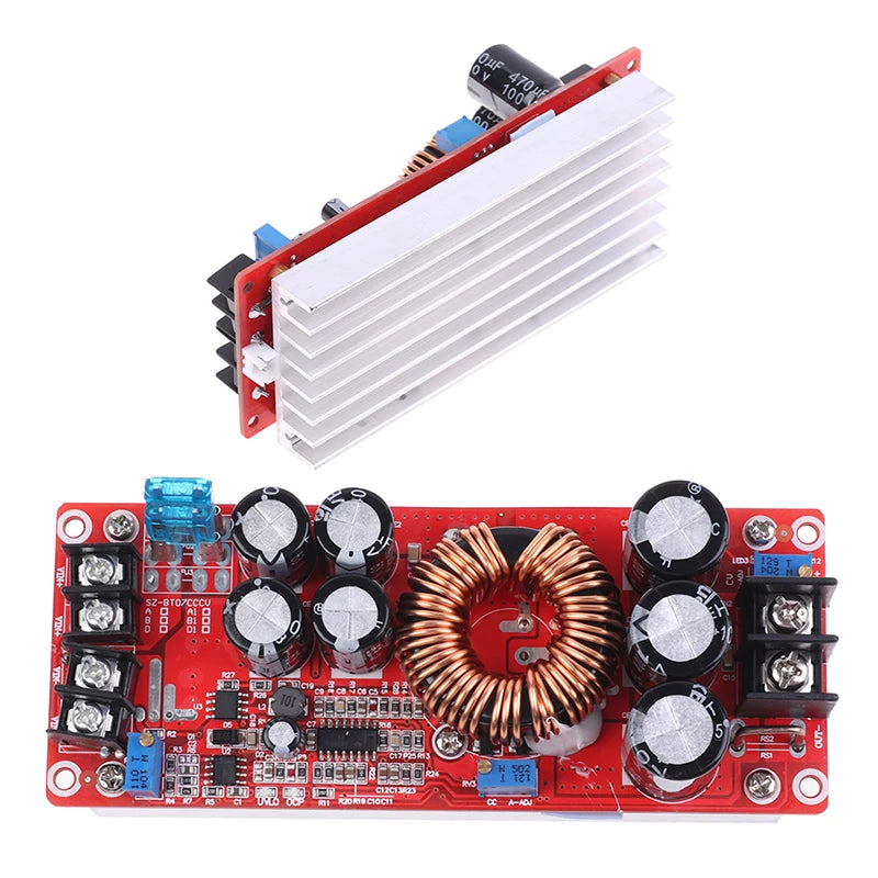 1Pcs 1200W 20A DC-DC Converter Boost Car Step-up Power Supply Module 8-60V to 12-83V