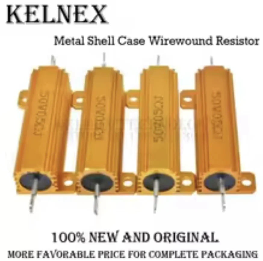 50W 100W Aluminum Power Metal Shell Case Wirewound Resistor 0.01R 100K 1 4 6 7 8 10 20 200 500 1K 3.3K 10K ohm resistance RX24