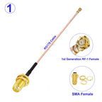 1Pcs RG178 SMA to IPX Cable SMA Male/SMA Female to U.FL IPX-1 RF-1Female Connector RF Coaxial Pigtail Antenna Extension Cables