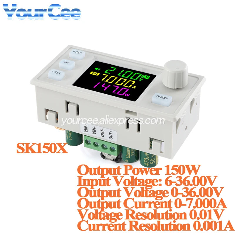 SK150 SK120 SK60 SK150S Buck Boost Converter 150W 120W 60W CNC CC CV MPPT Power DC Adjustable Regulated Solar Charging Module