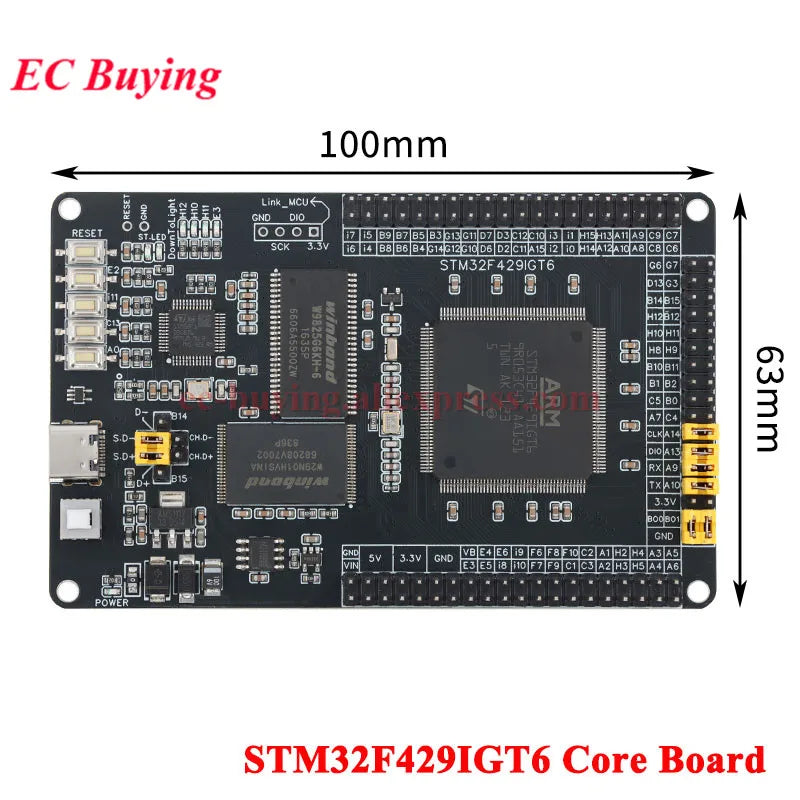 STM32F429IGT6 Core Development Board Chip STM32 System Learning Module Integrated ST-LINK Debugger Programmer Serial Port