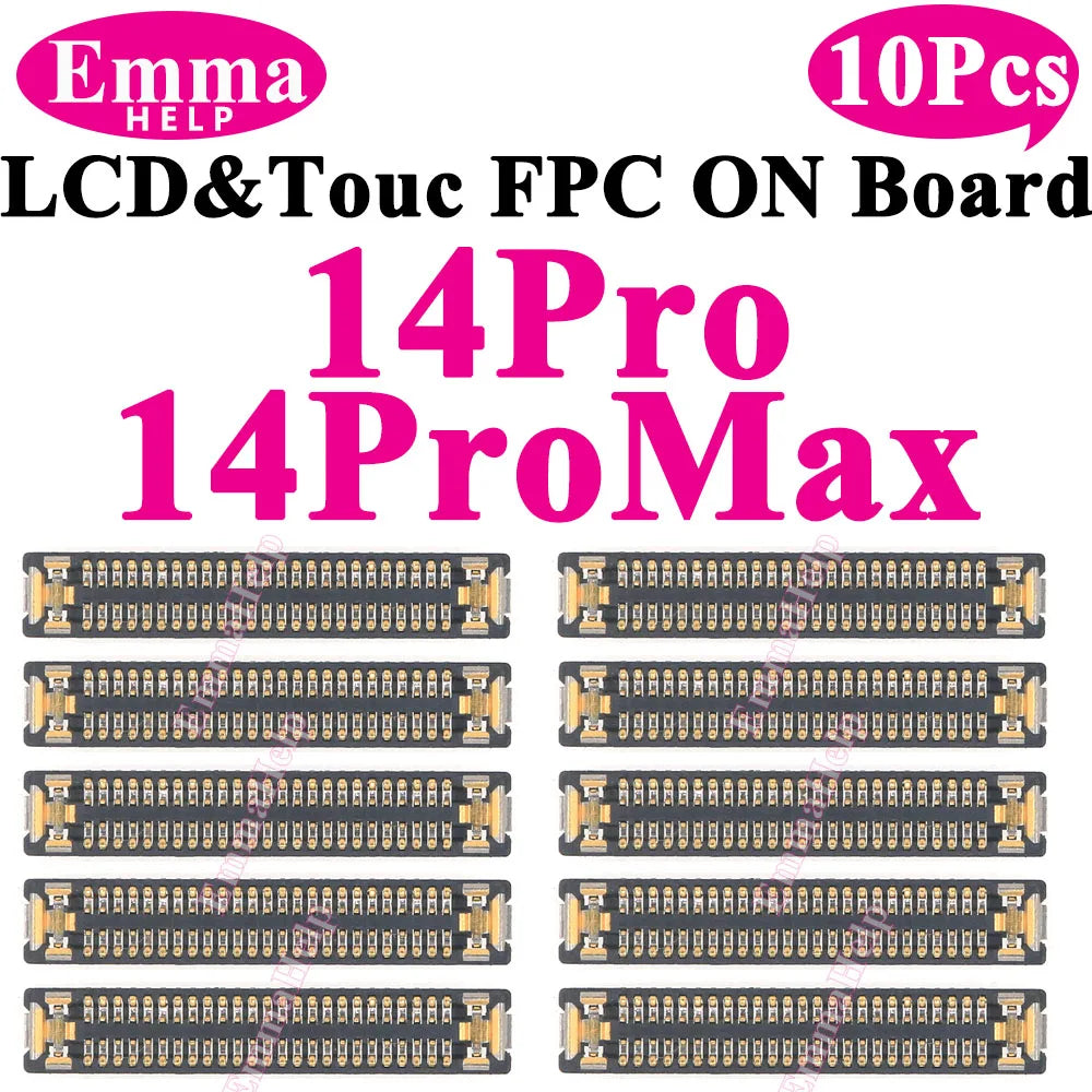 10Pcs LCD Display Touch FPC Connector for iPhone 17 17Pro 16 15 14 Pro Max Motherboard Logic Board Screen Plug Replacement