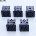 Yanxi 4 5 6 7 8 Pin Female Socket Connector Terminal Socket DIN Interface Keyboard Mouse Plug  PCB Panel Mount Power Jack
