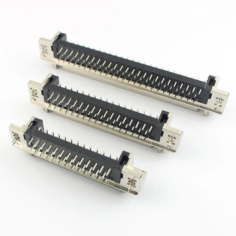 SCSI Connector DB Female Male 50 68 100 Pin Straight Right Angle 90 180 Degree Hole Welding Solder Adapter 50P 68P 100P