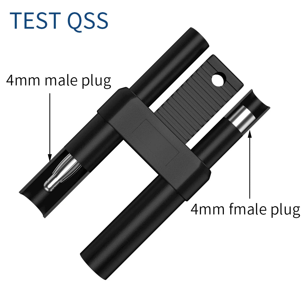 QSS 4mm Fully Enclosed Stackable Banana Plug Short-Circuit 19mm Spacing Electronic Component for Electronics