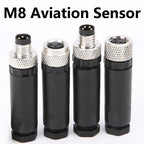 5/20PCS M8 3/4/5/6/8 Pin Sensor Connector Screw Male Female Threaded Plug Coupling Straight Aviation Eletrical Adapter