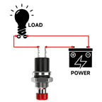 5mm 7mm 10mm Mini Push Button Switch Latching Self Reset Red High Head Small Buttons Switches 2 pins 1NO 1NC 3A/125V 1A/250V